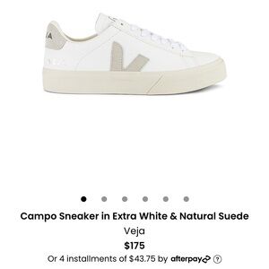 Veja Campo Sneaker in Extra White & Natural Suede size 9